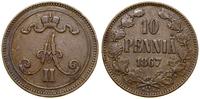 10 penniä 1867, Helsinki, KM 5.1, Bitkin 653