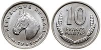 10 franków 1961, Kremnica, aluminium, piękne, KM