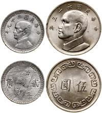 zestaw 4 monet, Taoyuan, 2 jiao 1950, 1 dolar 19