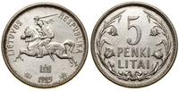 5 litów 1925, Kowno, srebro próby 500, 13.5 g, c