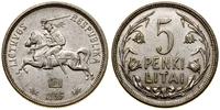 5 litów 1925, Kowno, srebro próby 500, 13.5 g, p