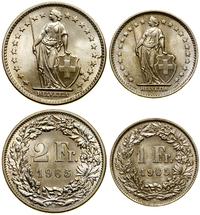 Szwajcaria, lot 2 monet, 1965 B