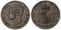 5 peset 1885(86)/MS-M, Madryt, srebro "900" 25.0