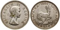 5 szylingów 1956, Pretoria, srebro próby 500, 28