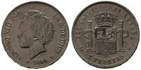 5 peset 1894/PG-V, Madryt, srebro "900" 25.0 g, 