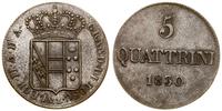 5 quattrini 1830, Florencja, KM C 65, Pagani 174