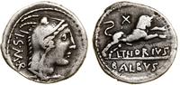 denar 105 pne, Rzym, Aw: Głowa Juno Sospity nakr