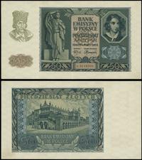 50 złotych 1.03.1940, seria A, numeracja 0119390