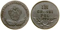 3 grosze 1794, Wiedeń, zielonkawa patyna, H-Cz. 