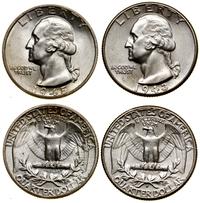 Stany Zjednoczone Ameryki (USA), zestaw: 2 x 1/4 dolara, 1943 D i 1945