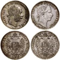 Austria, zestaw: 2 x 1 floren, 1859, 1877