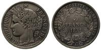 5 franków 1851/A, Paryż, KM 761.1
