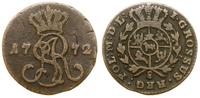 1 grosz 1772 g, Warszawa, korona wysoko nad mono