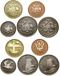 Barbados, zestaw: 1, 5, 10, 2 x 25 centów, 1973–1974