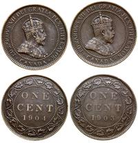 zestaw: 2 x 1 cent 1903 i 1904, Londyn, razem 2 