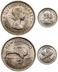 zestaw: 1 floren oraz 3 pensy 1962, miedzionikie
