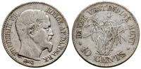 10 centów 1862, Kopenhaga, srebro próby "625", n