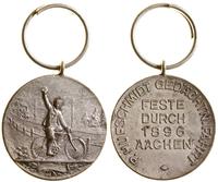 medal pamiątkowy 1896, Rowerzysta na tle drogi i