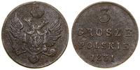 3 grosze polskie 1831 KG, Warszawa, Bitkin 1041,