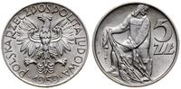5 złotych 1959, Warszawa, Rybak, aluminium, rysk