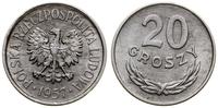 20 groszy 1957, Warszawa, aluminium, rzadkie, Pa
