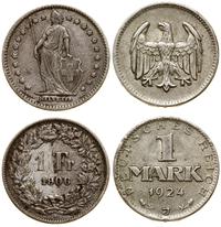 lot 2 monet, 1 marka 1924 J (Republika Weimarska