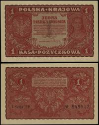 1 marka polska 23.08.1919, seria I-FE, numeracja