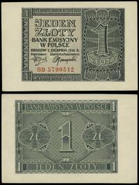 1 złoty 1.08.1941, seria BB, numeracja 5790512, 