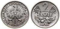 2 złote 1958, Warszawa, aluminium, Parchimowicz 