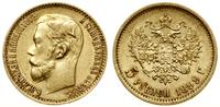 5 rubli 1899 (ФЗ), Petersburg, złoto, 4.29 g, Fr