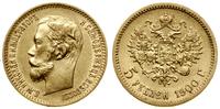 5 rubli 1900 (ФЗ), Petersburg, złoto, 4.29 g, Fr