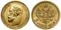 5 rubli 1902 (AP), Petersburg, złoto, 4.29 g, Fr