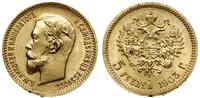5 rubli 1903 (AP), Petersburg, złoto, 4.30 g, pi
