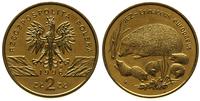 2 złote 1996, Warszawa, Jeż, Nordic Gold, delika