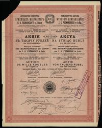 akcja na 1.000 rubli 1910, Łódź, numeracja 07798