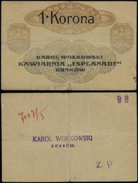 bon na 1 koronę 1919, stempel firmowy, numeracja