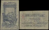 bon na 1 koronę 1918, druk niebieski, z podpisem