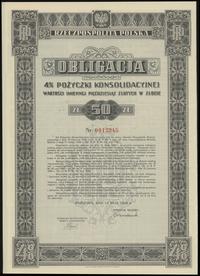 zestaw 2 obligacji 15.05.1936, 4 % pożyczki kons