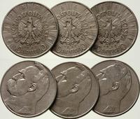 Zestaw 3 monet 10 złotych  1935, 1936, 1937, War
