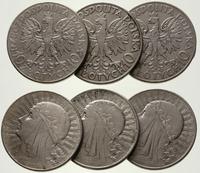 Zestaw 3 monet 10 złotych 1932 zm, 1932 bz, 1933