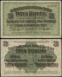 3 ruble 17.04.1916, Poznań, seria F, numeracja 4