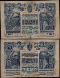 50 koron 2.01.1902, seria 1361 / 99202, kilka zł