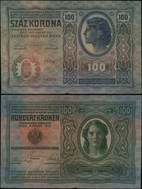 100 koron 2.01.1912, seria 1556 / 59069, złamane