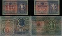 zestaw: 100 koron 1912 i 10 koron 1904, razem 2 