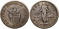 1 peso 1909 S, San Francisco, srebro próby 800, 