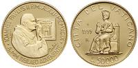 50.000 lirów 1999 R, Rzym, złoto próby 917, 7.49