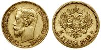 5 rubli 1902 AP, Petersburg, złoto, 4.30 g, bard