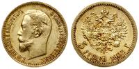 5 rubli 1903 AP, Petersburg, złoto 4.29 g, miedz