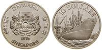 10 dolarów 1976, Singapur, srebro próby 500, 31.
