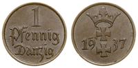 1 fenig 1937, Berlin, piękny, AKS 25, CNG 508.V,